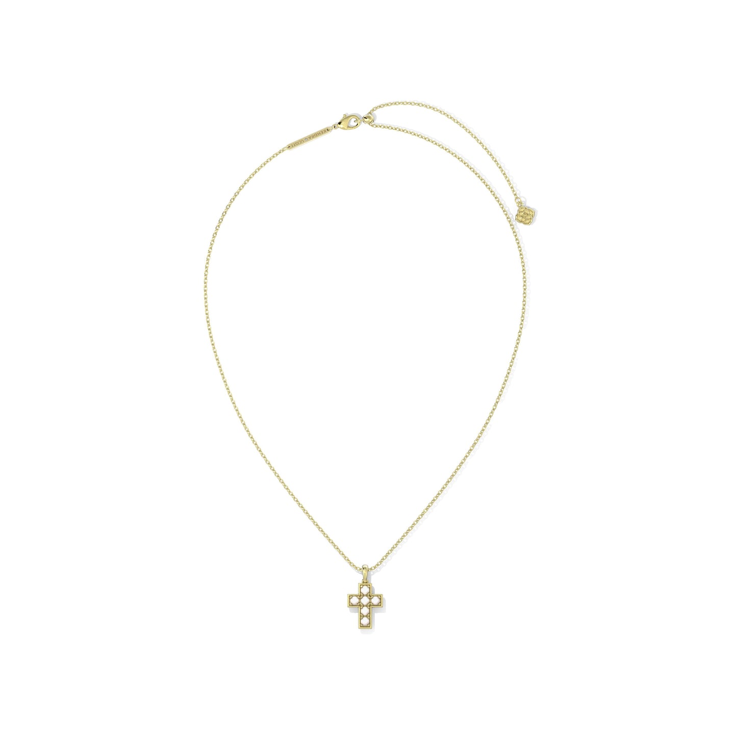 Pearl Cross Short Pendant Necklace