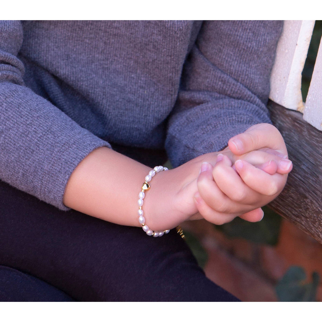Cherished Moments Willow, Girls 14K Gold-Plated Pearl Baby & Children's Bracelet