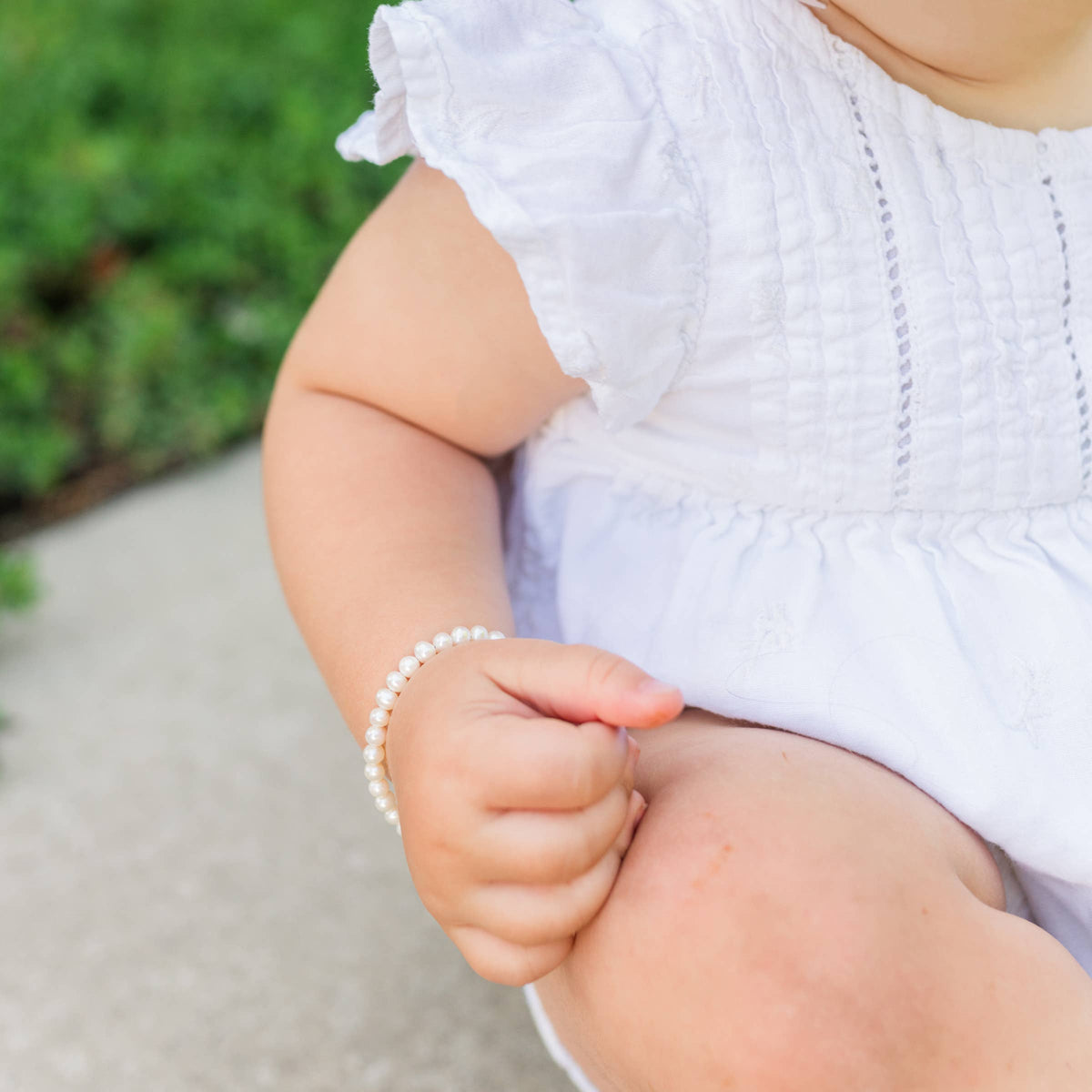 Girls Sterling Silver Pearl Baby Bracelet Kids Jewelry