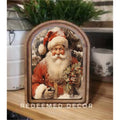Redeemed Decor Arch Top Santa With Holly Framed Art