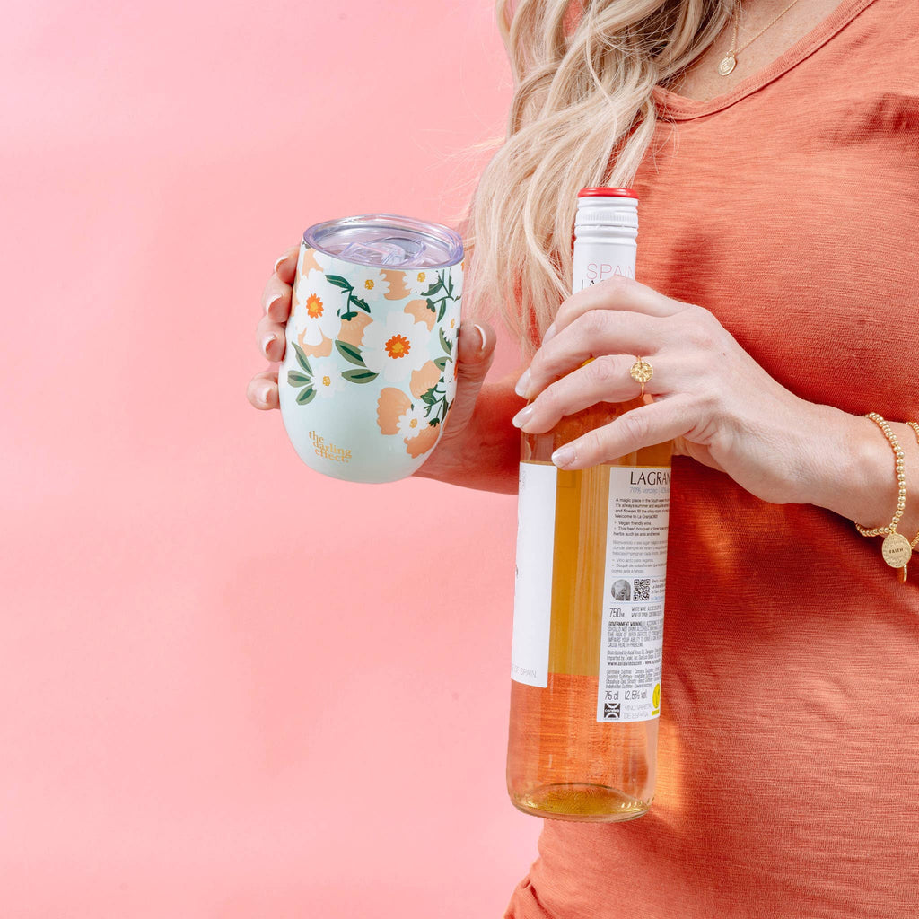 Wine Tumbler - Flower Talk