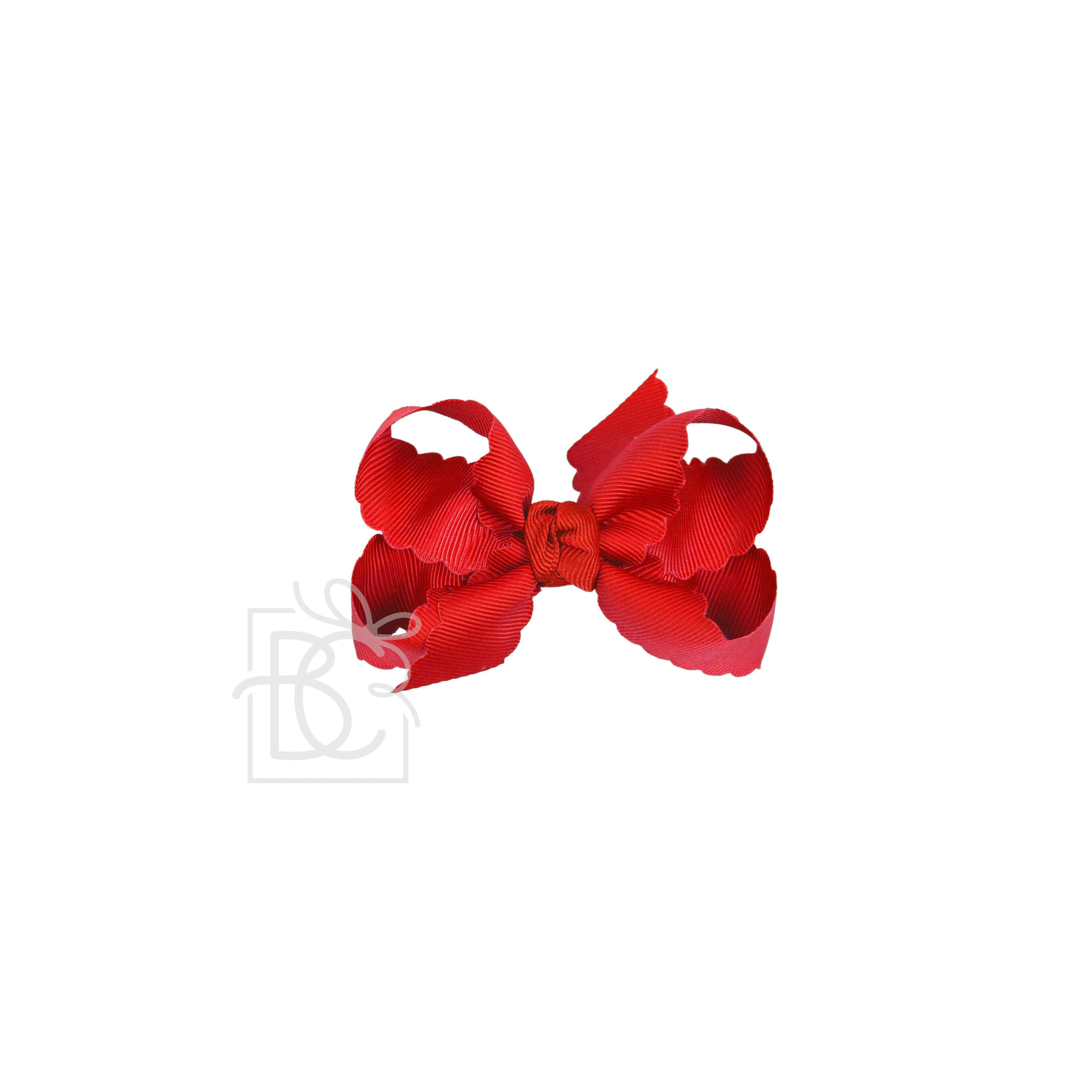 Scalloped Edge Grosgrain Hair Bow