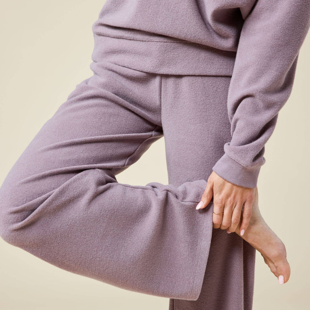 Vintage Velvet V-Neck with Wide Leg Pant