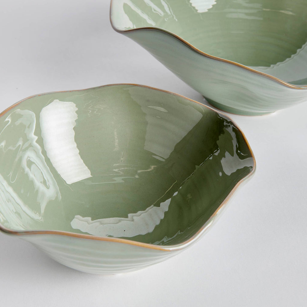 Rivo Decorative Bowls, Set of 2, Green
