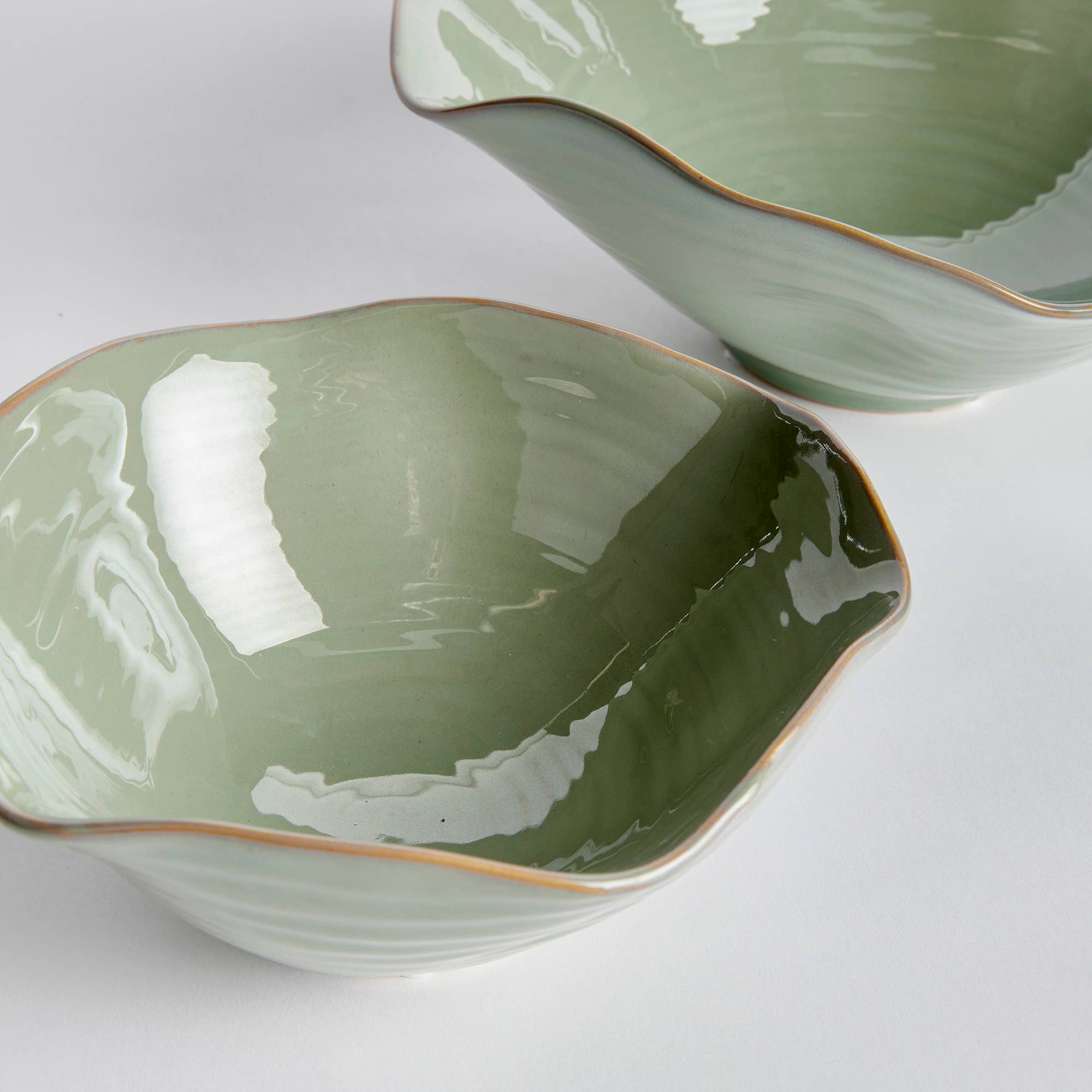 Rivo Decorative Bowls, Set of 2, Green