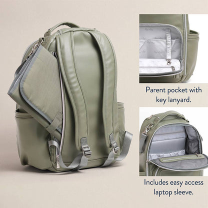 Boss Plus Backpack Diaper Bag, Matcha