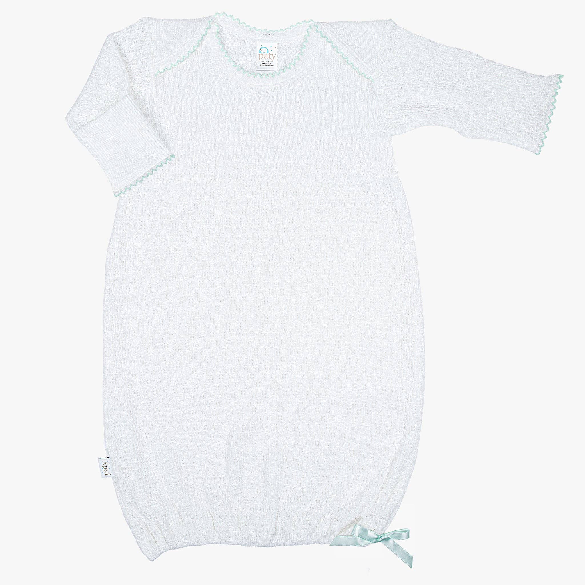 Paty Knit Overlap Shoulder Gown