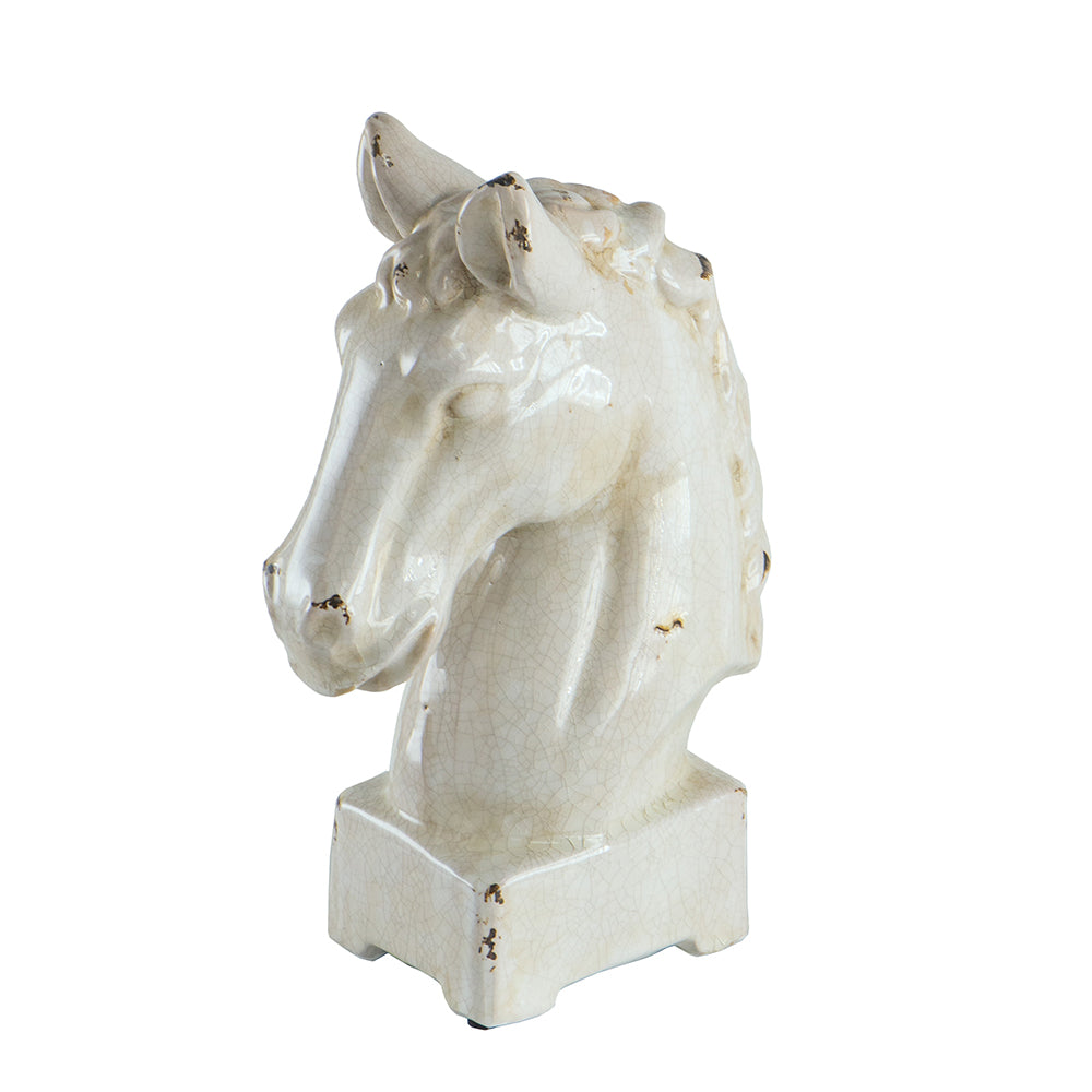 Horse, White Glazed
