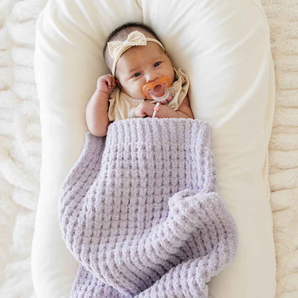 Waffle Knit Receiving Blanket