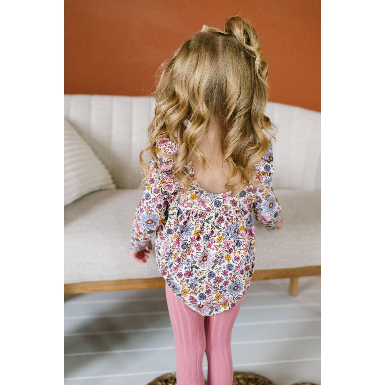 Ollie Jay Leah Romper in Plum Fields