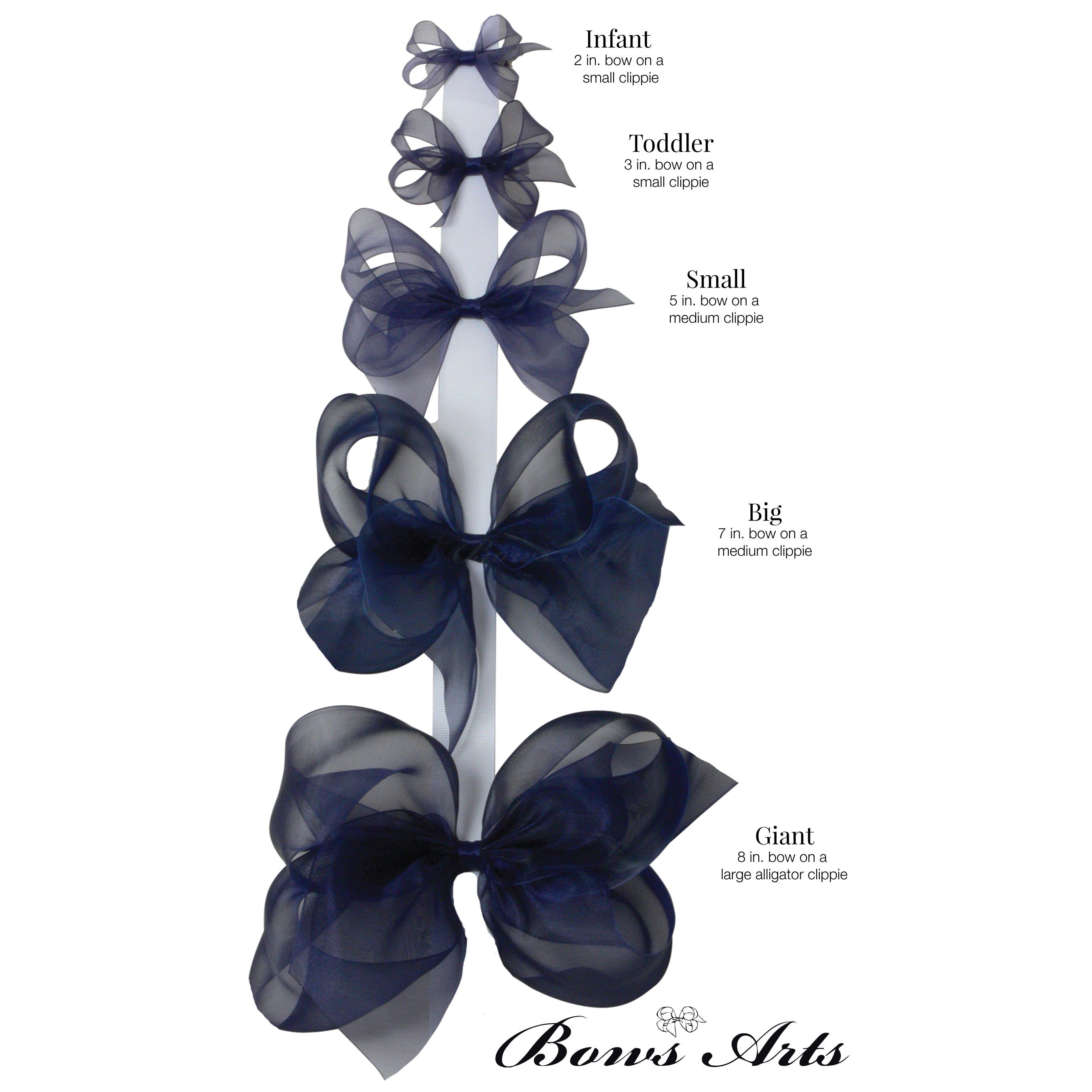 Organdy Bow, 3"