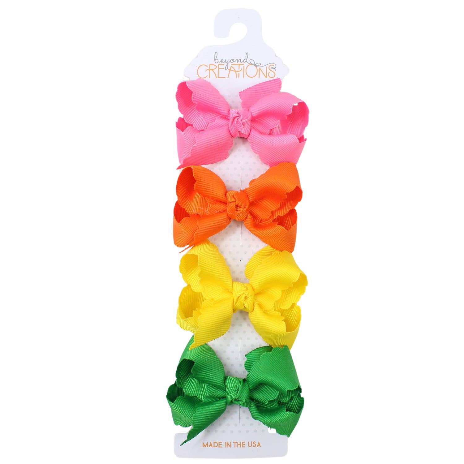 Scalloped Edge Bow, Set of 4