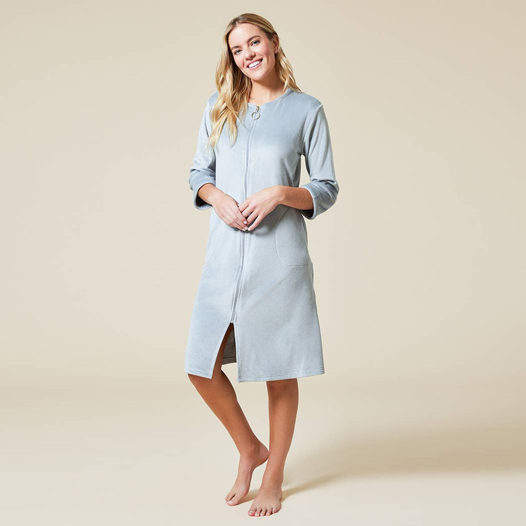 42" 3/4 Sleeve Serenity Short Zip Robe