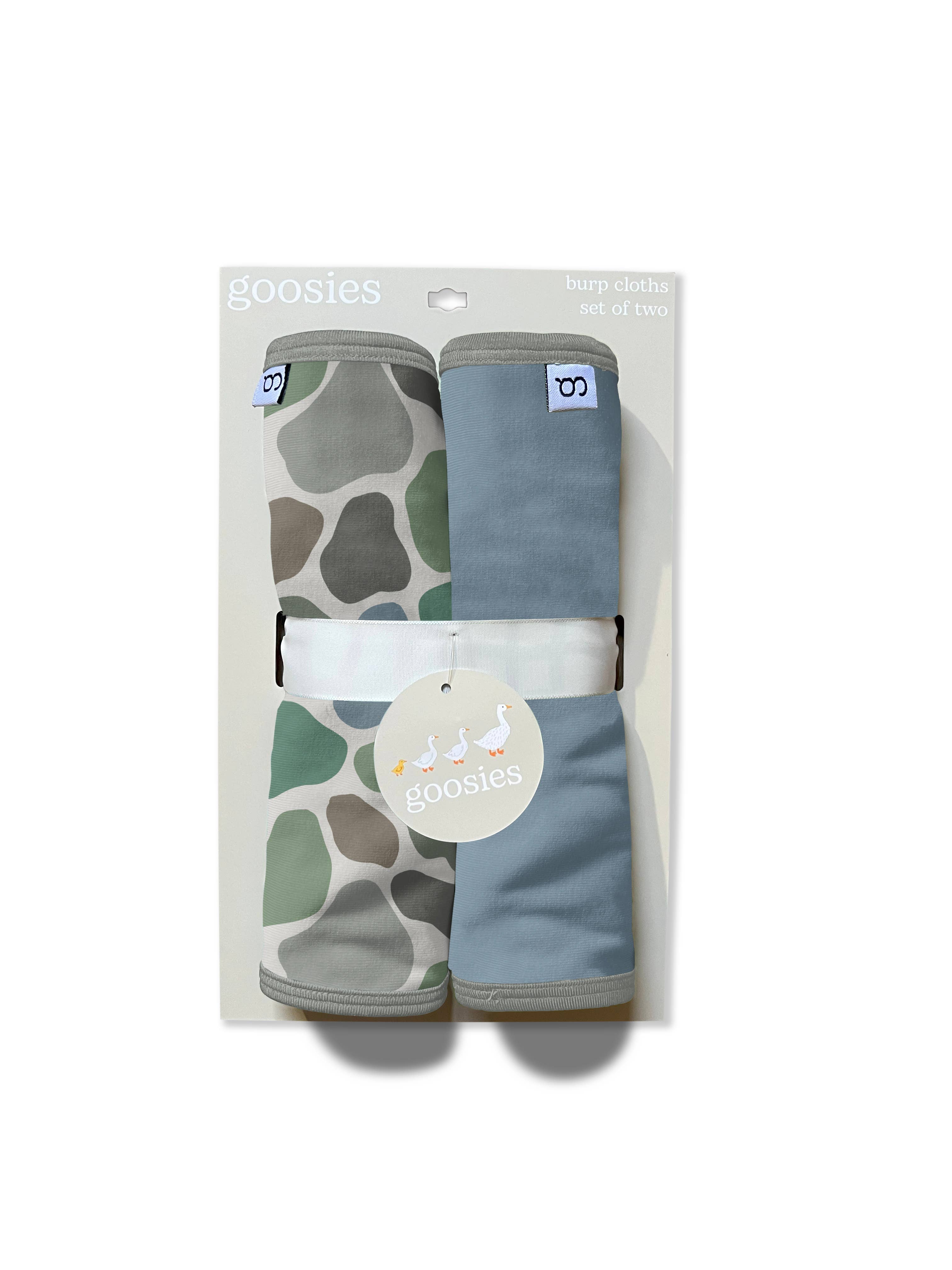 Burp Cloth Set, Pebble Camo