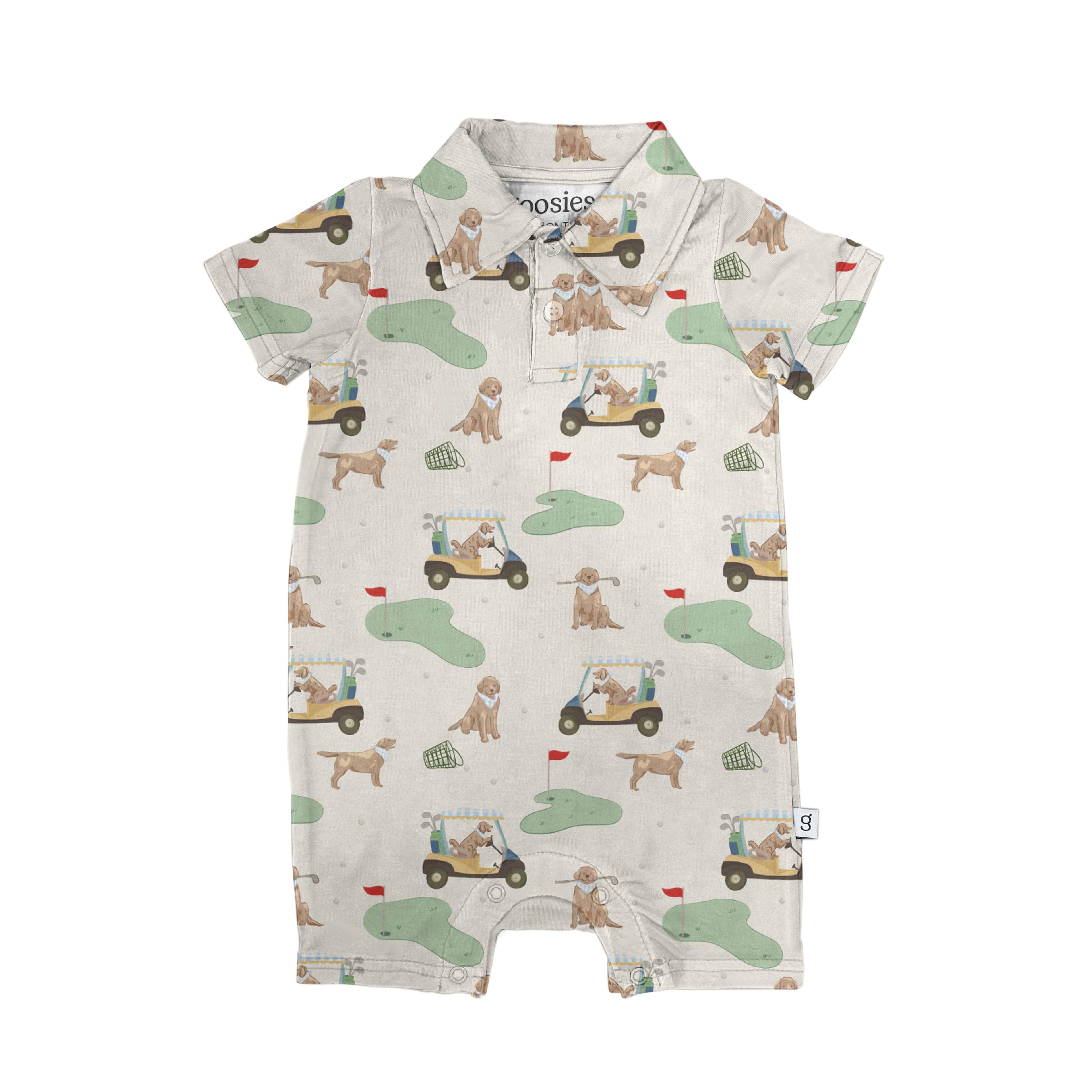 Short Sleeve Polo Romper
