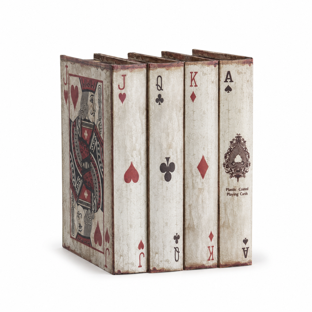 Vintage Playing Card Decorative Book Boxes