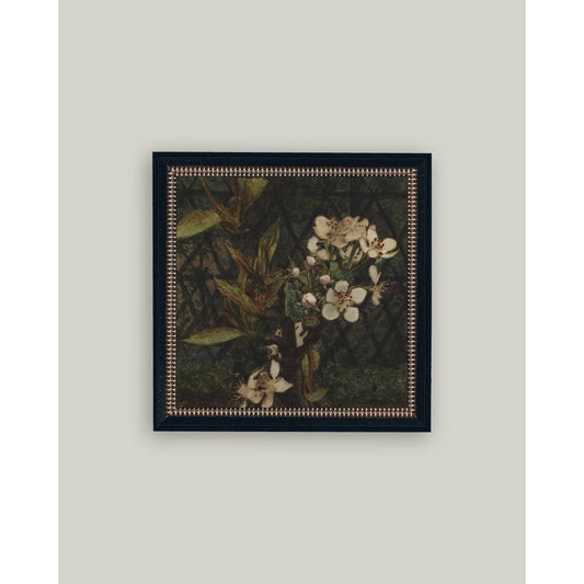 Dark Apple Blossoms Framed Antique Art