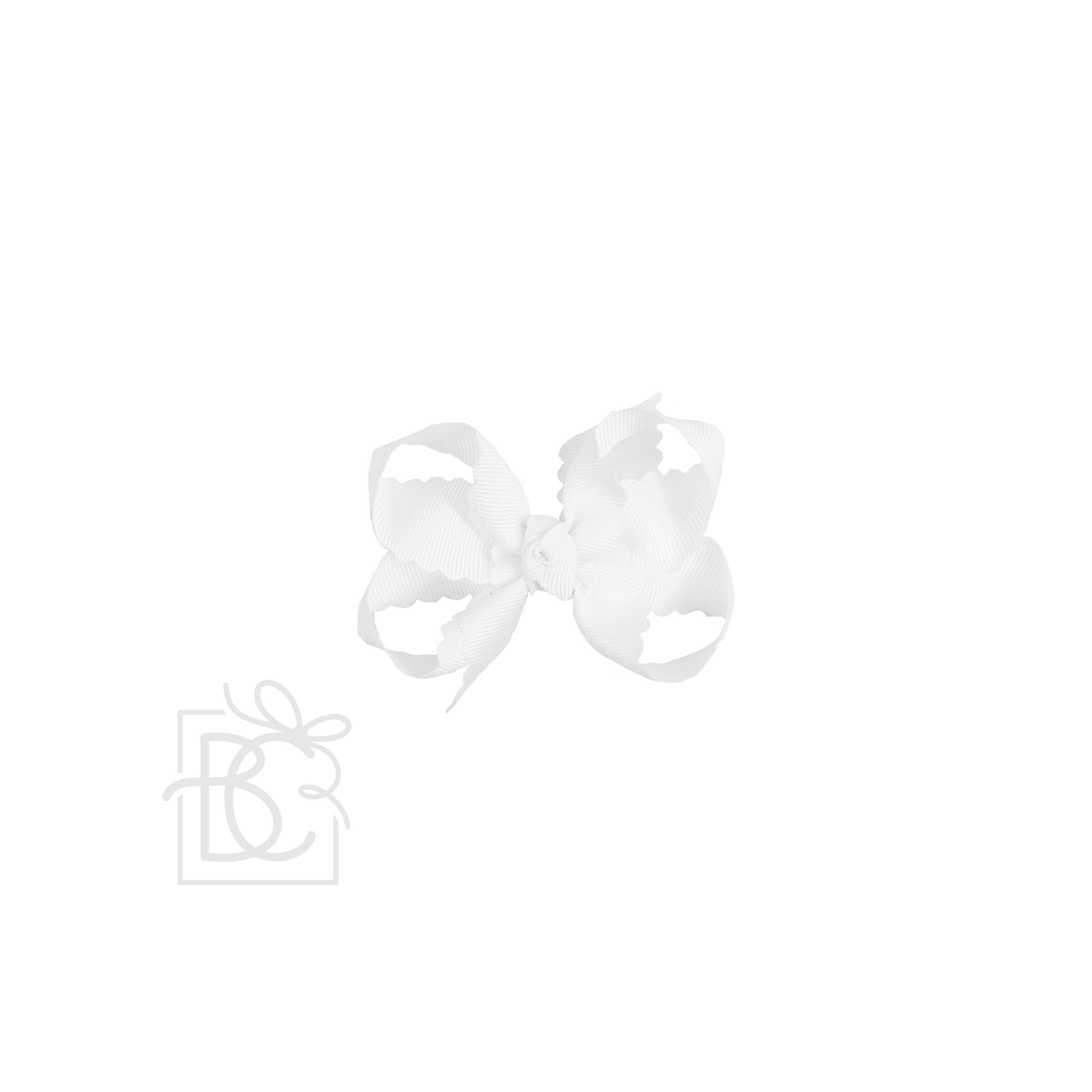 Scalloped Edge Grosgrain Hair Bow