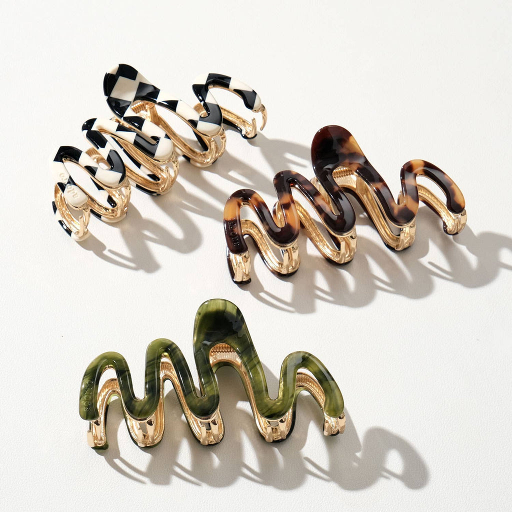 Willow Vintage Metal  Squiggle Claw Clip - Large
