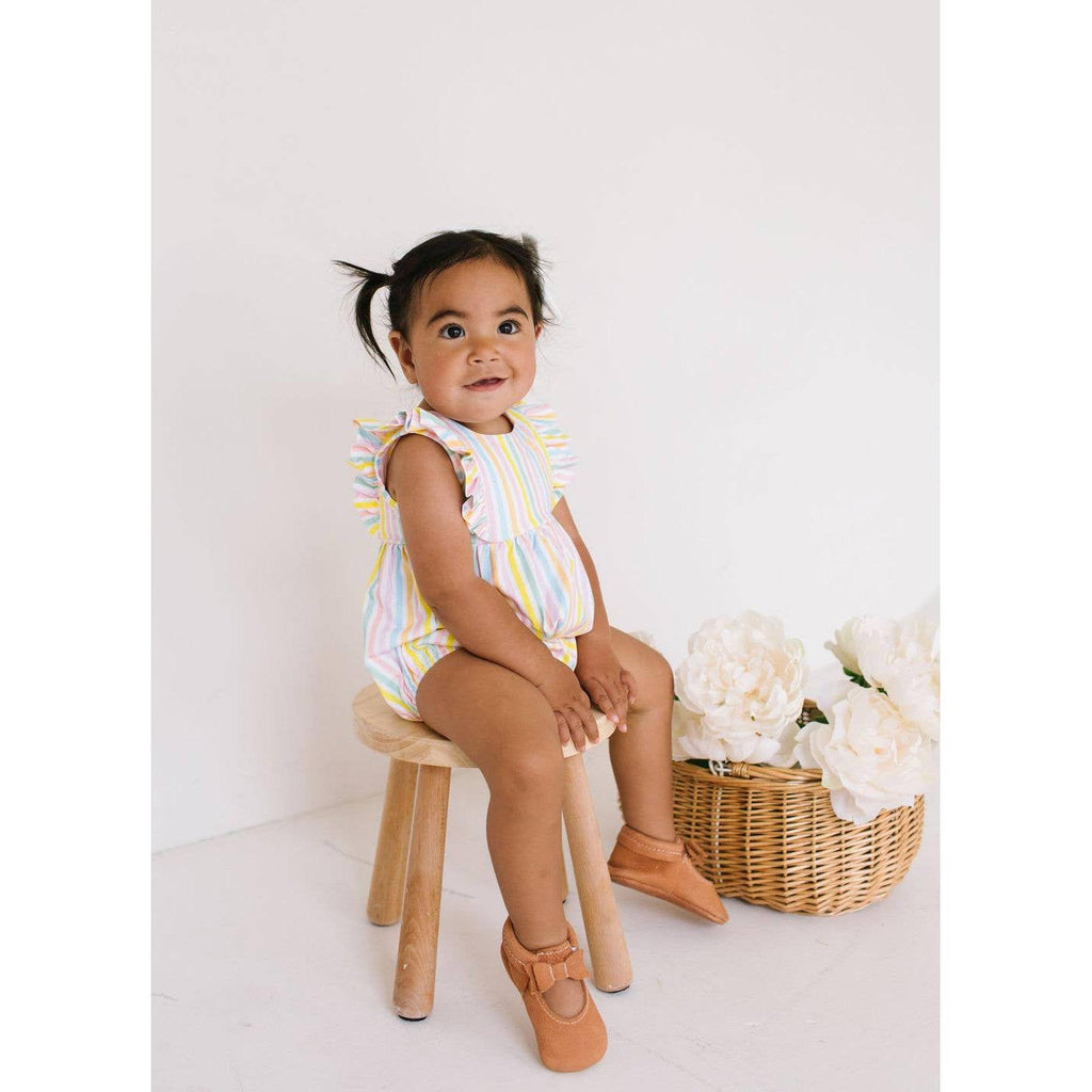 Ollie Jay Amelia Romper in Pastel Stripe
