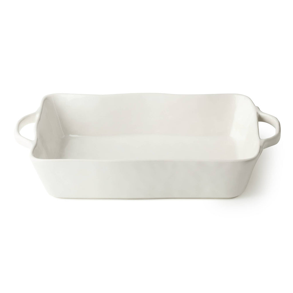 Linen Cream Medium Rectangular Baker