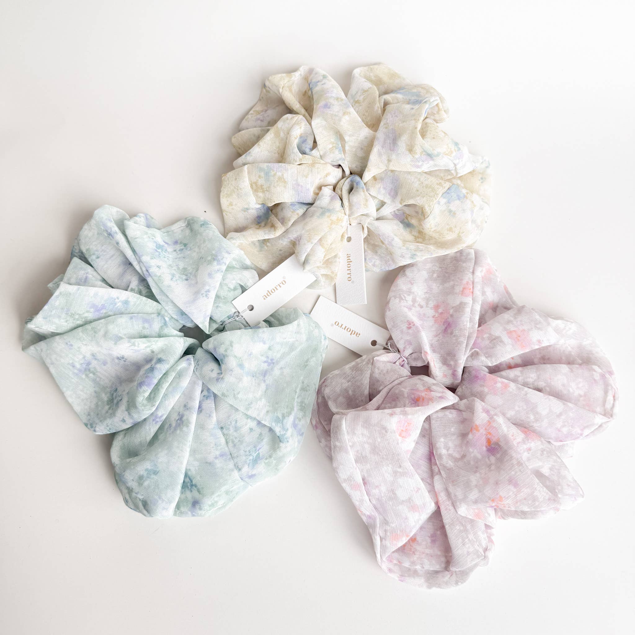 Delicate Floral Mega Scrunchie