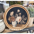 Redeemed Decor Round Vintage Flowers Art