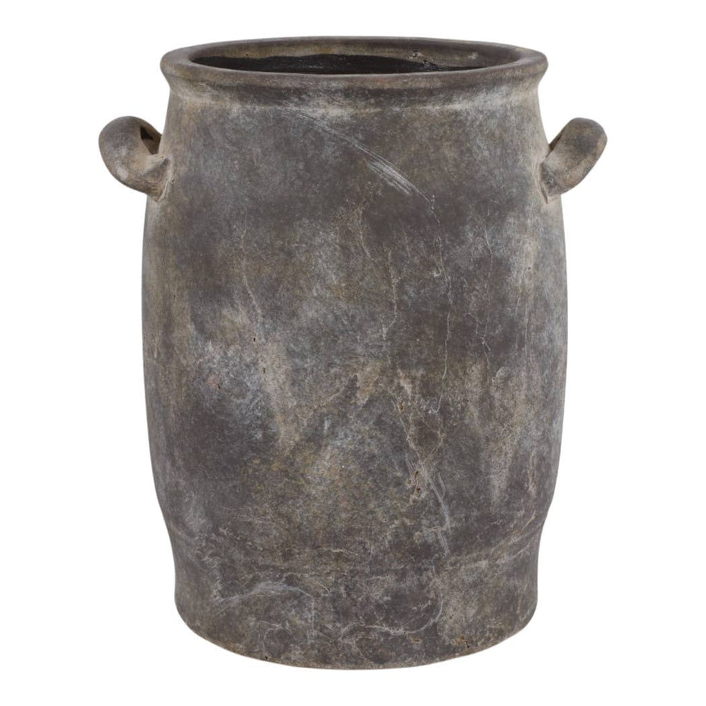Decorative Vase - Brown Terracotta Textured Tall, 12 in.