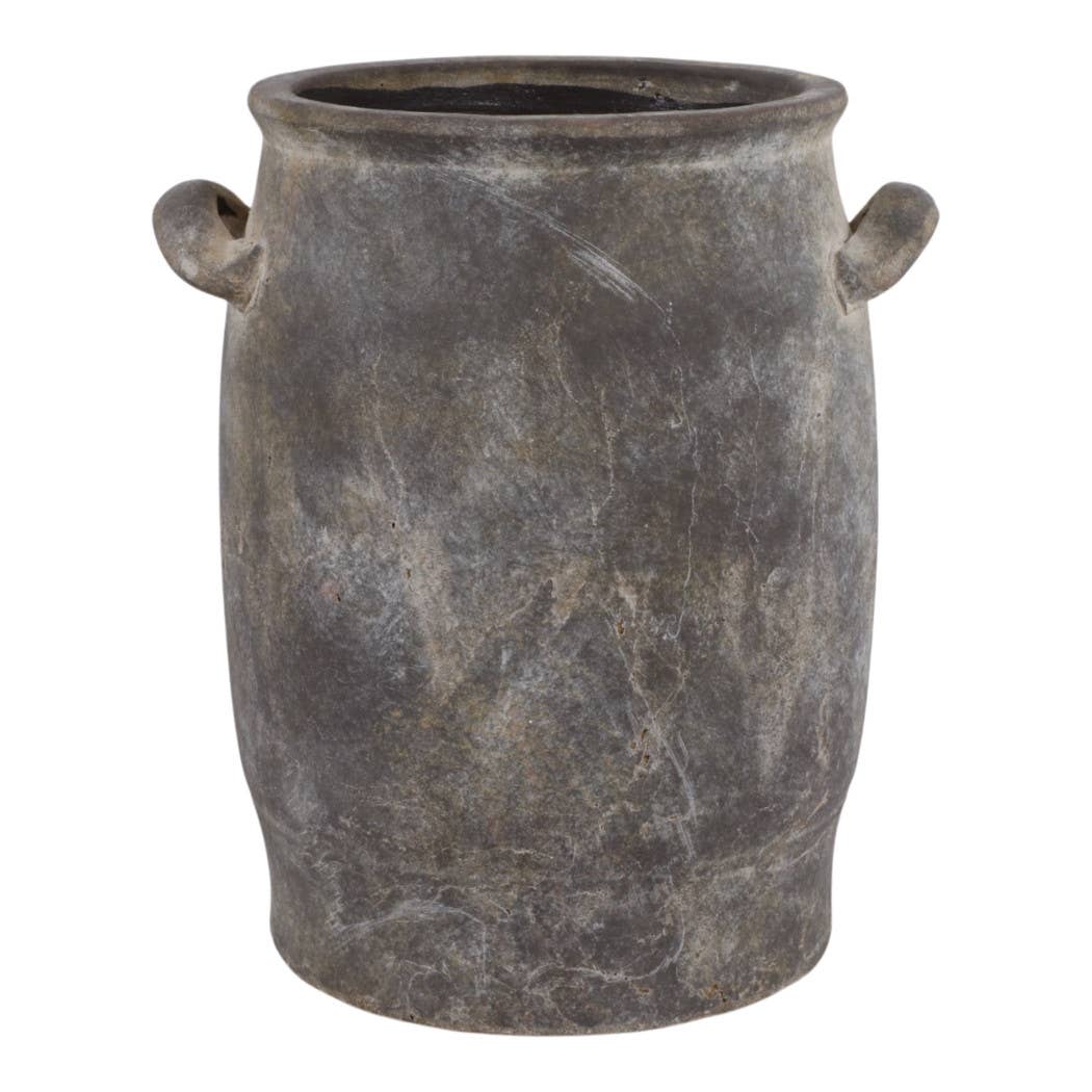 Decorative Vase - Brown Terracotta Textured Tall, 12 in.