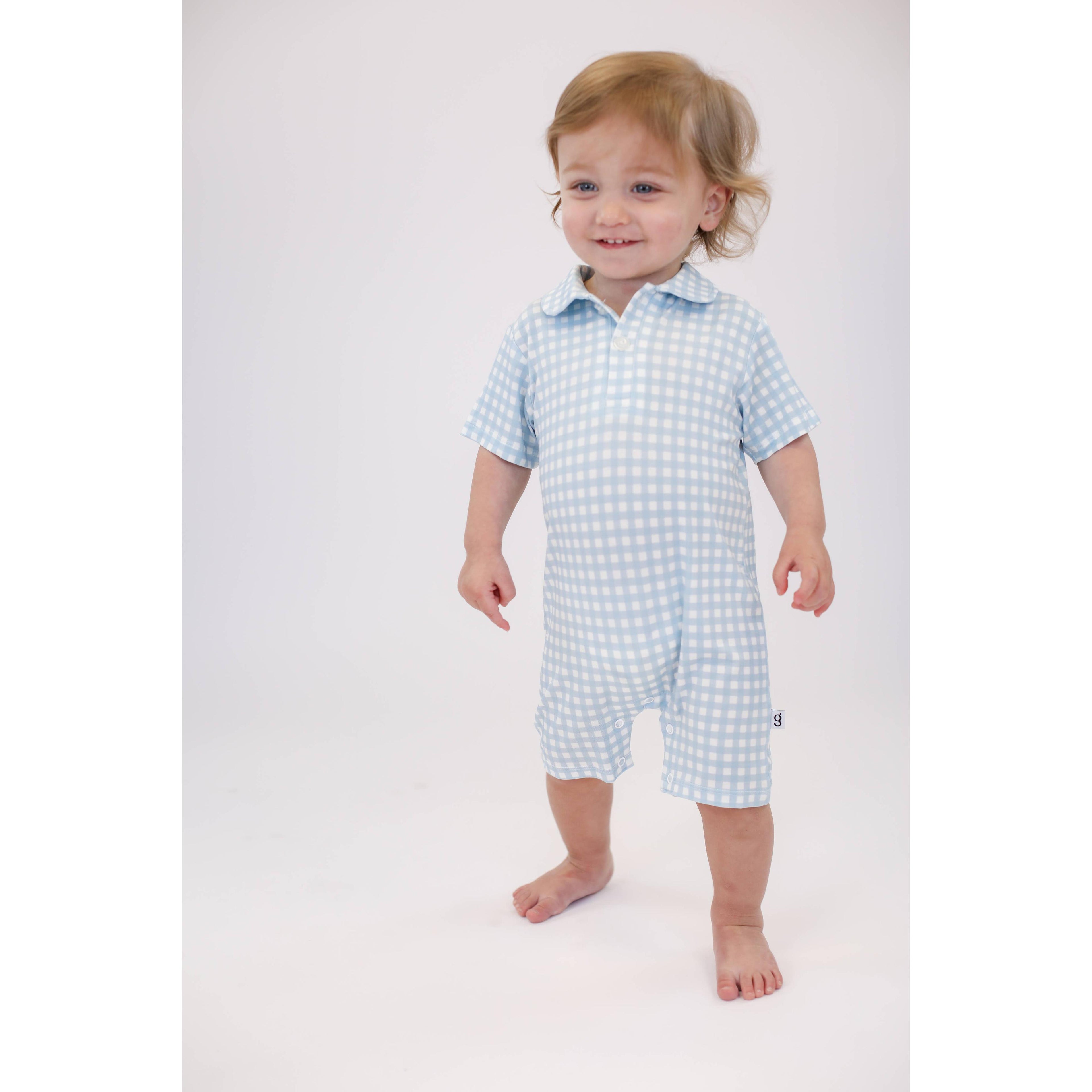 Short Sleeve Polo Romper