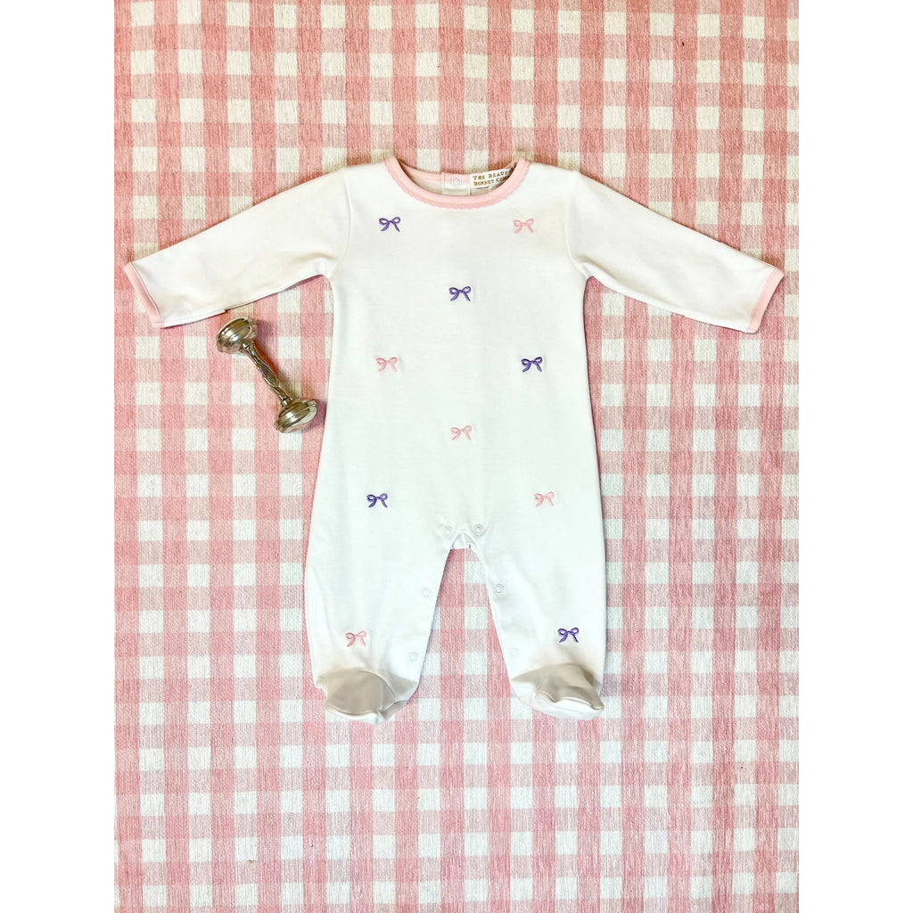 Rock Me Romper, Embroidered Bows