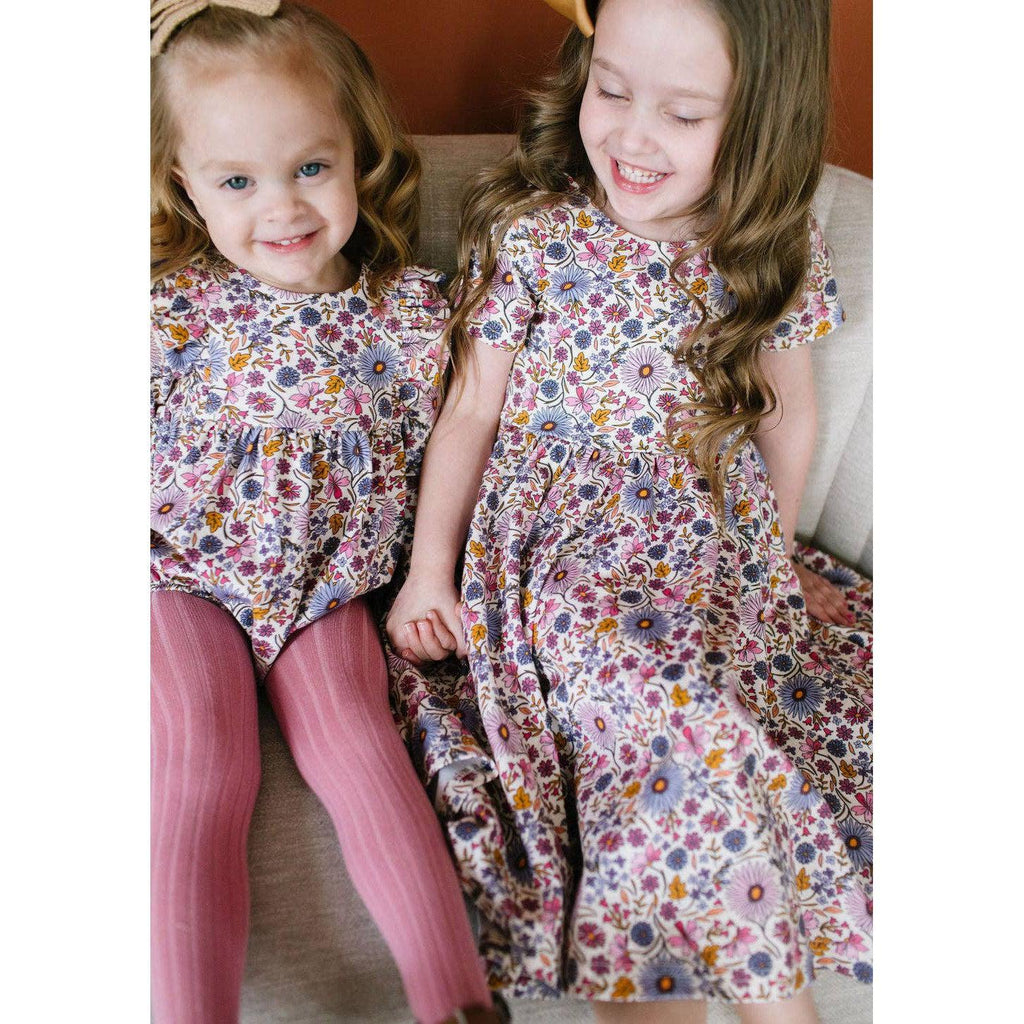 Ollie Jay Leah Romper in Plum Fields