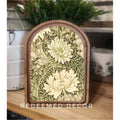 Redeemed Decor Arch Top Green Floral Tapestry Framed Art