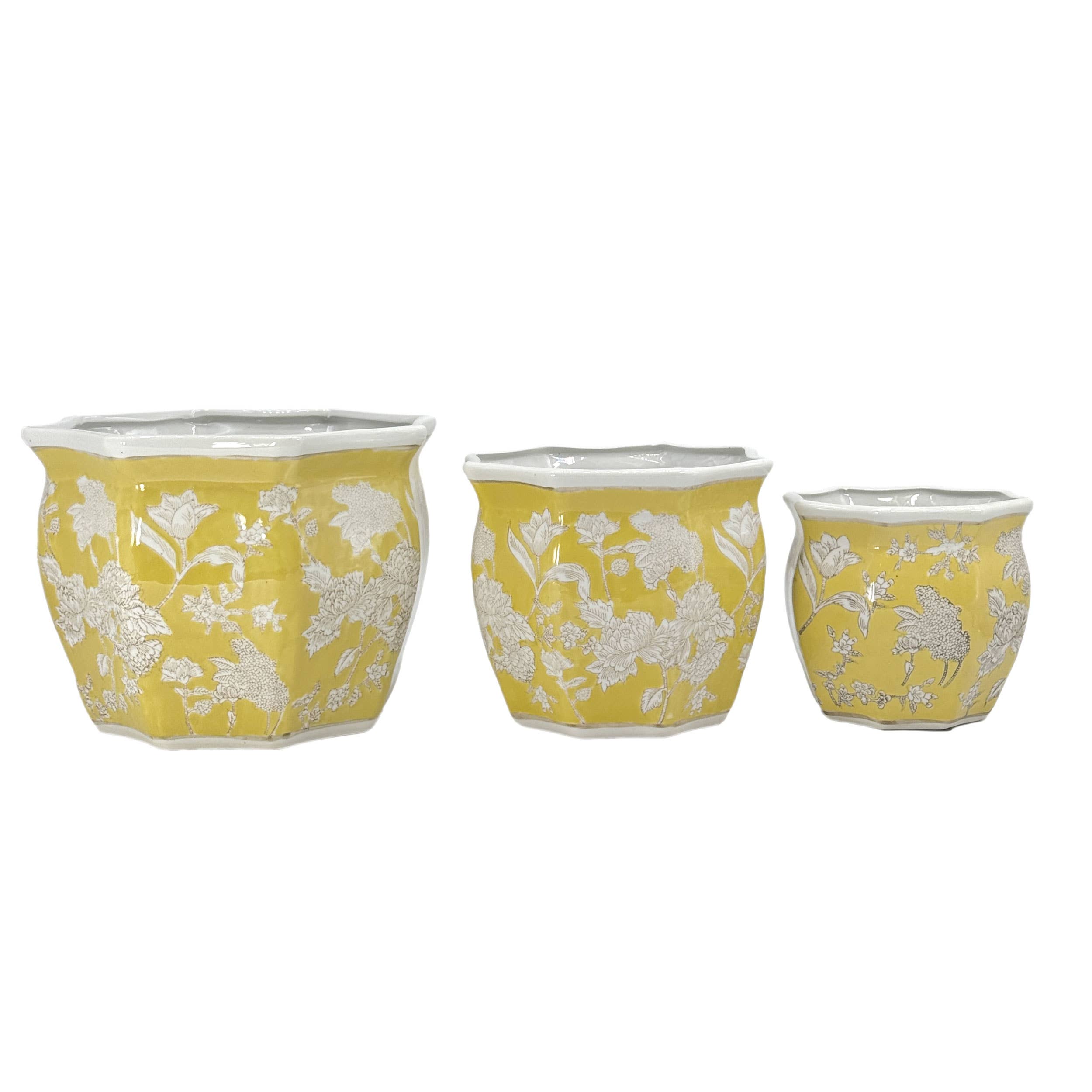 Ceramic Chinoiserie Planter Pots