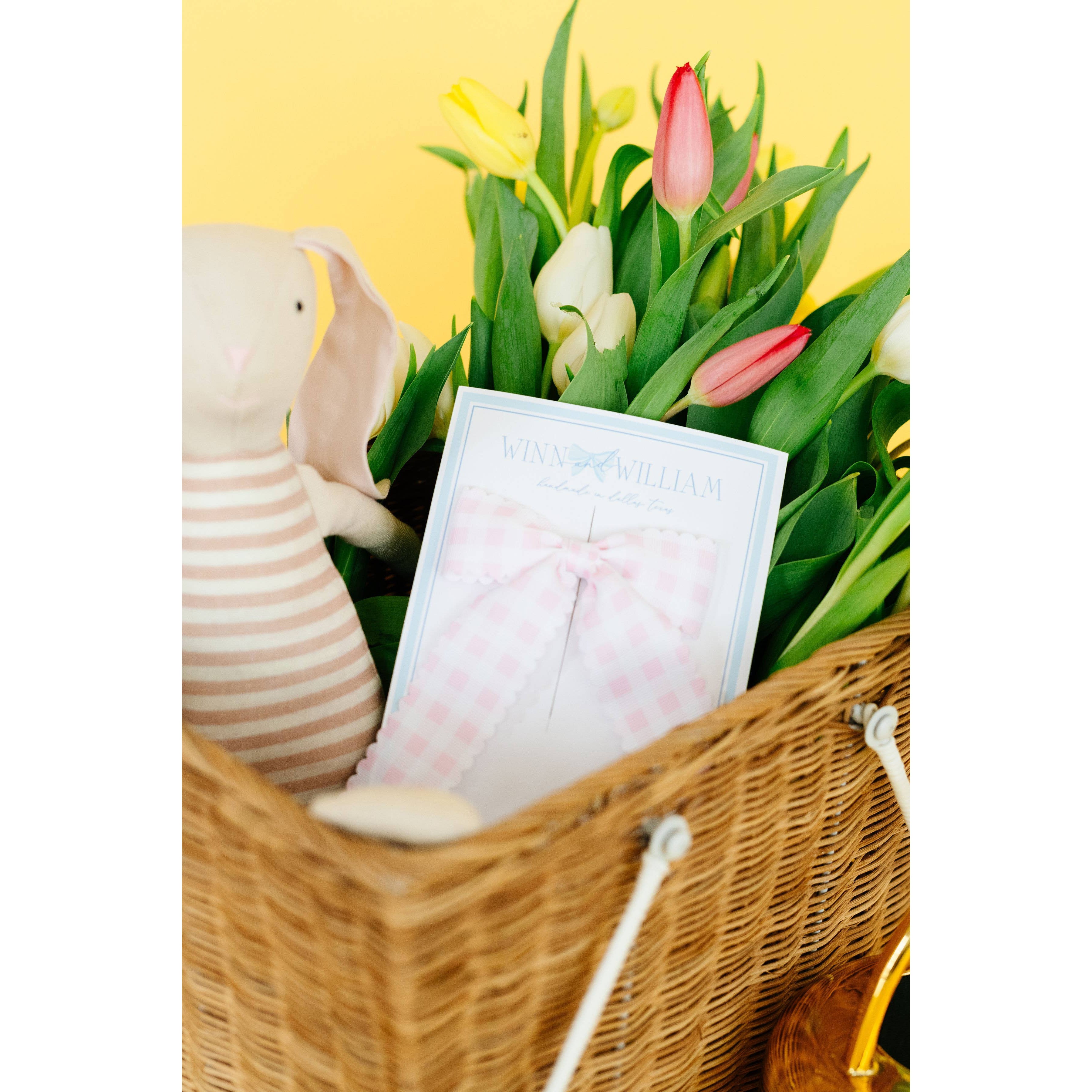 Gingham Long-Tail Bow