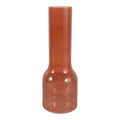 Decorative Vase - Brown Glass Long Neck Sculptural, 16 in.