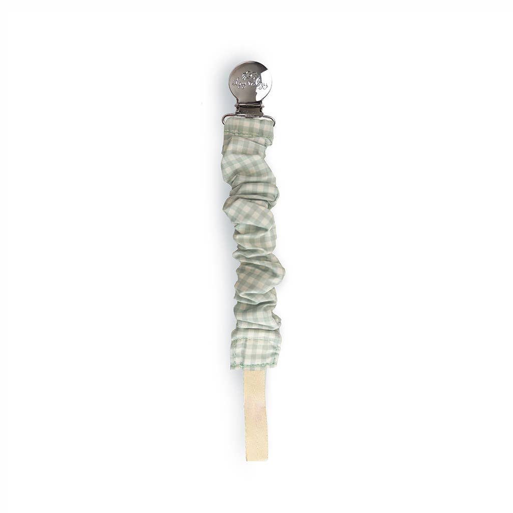 Ritzy Cinch Green Gingham - Pacifier Strap