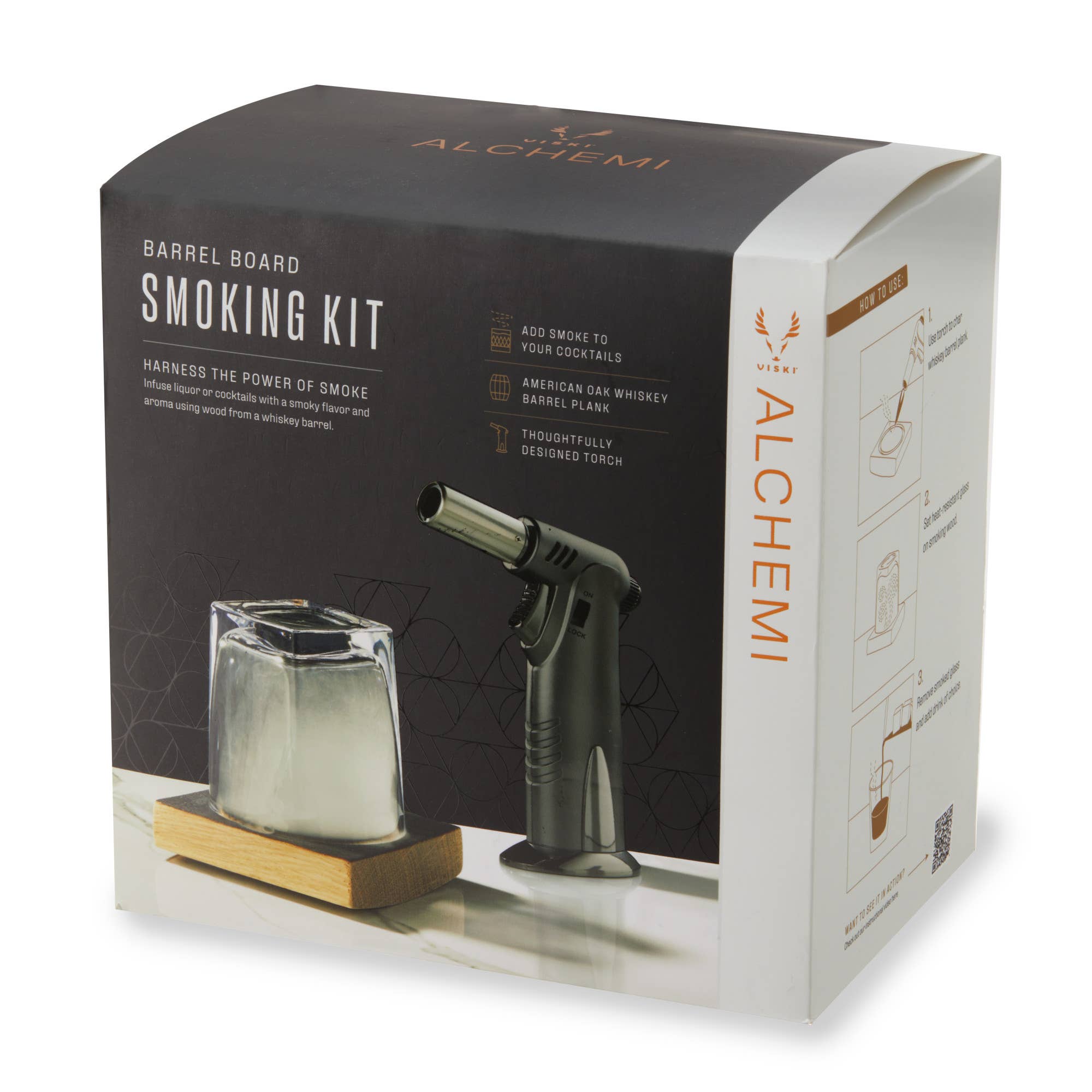 Alchemi™ Oak Barrel Board Smoke Infusion Kit Set of 3