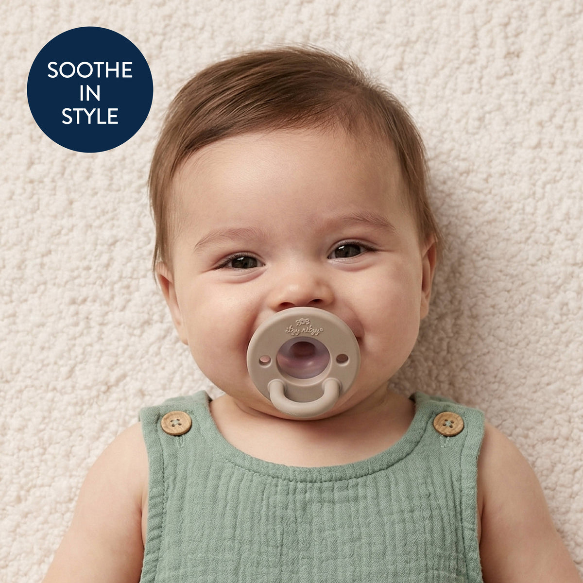 Latch & Soothe Breastlike Pacifier - Taupe