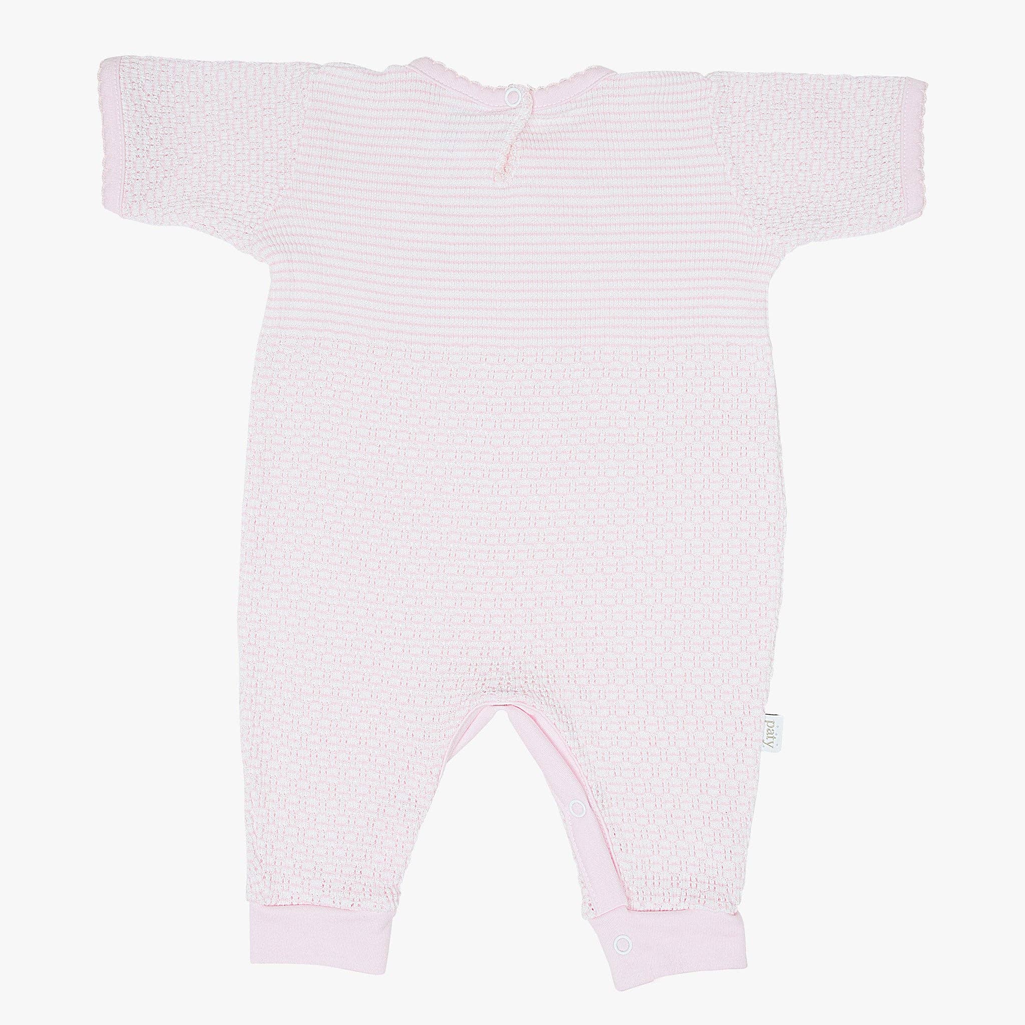 Paty Short Sleeve Knit Romper with Pima Binding