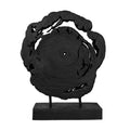 Wood Slice Table Decor, Black