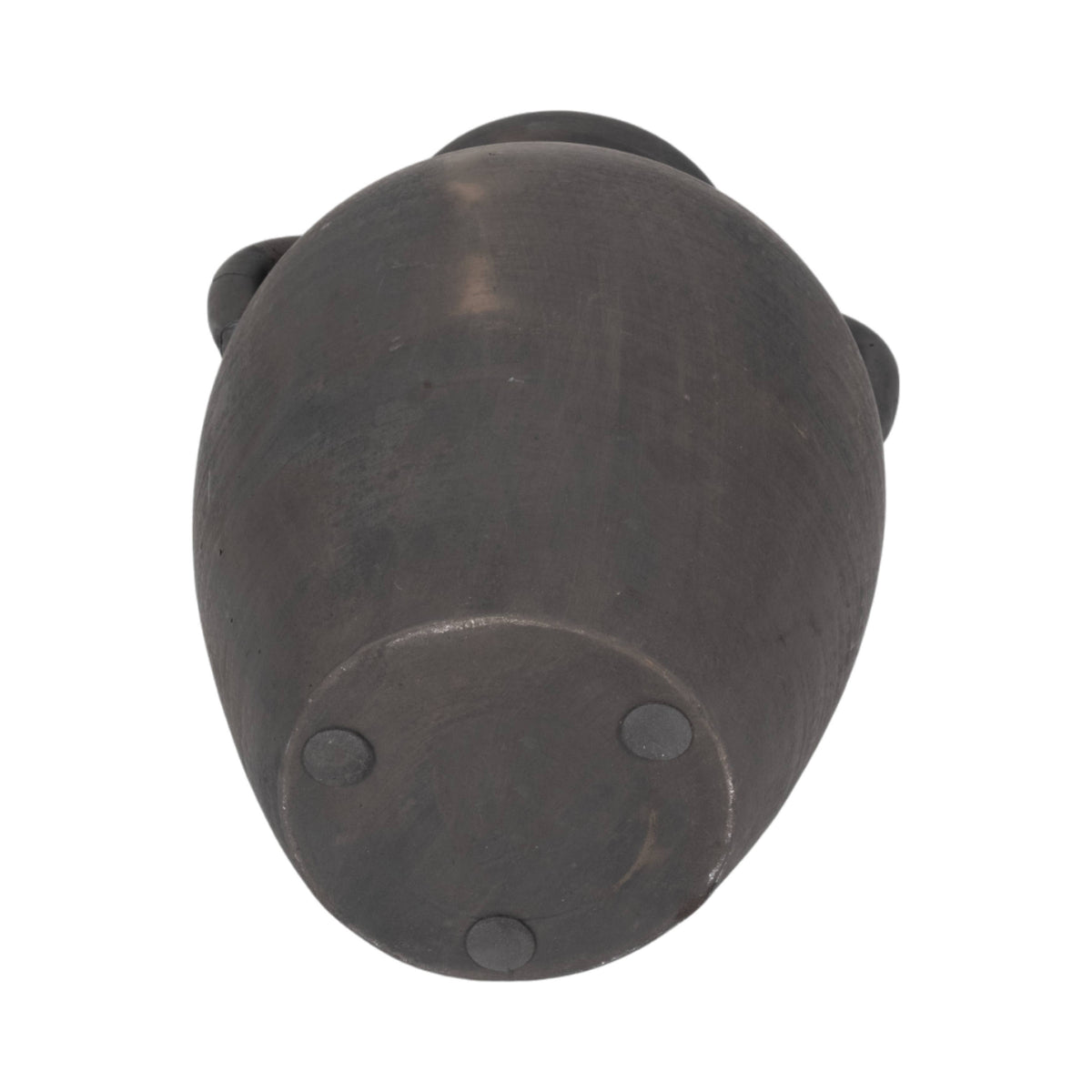 Decorative Vase - Black Terracotta with Handles, 13 in.