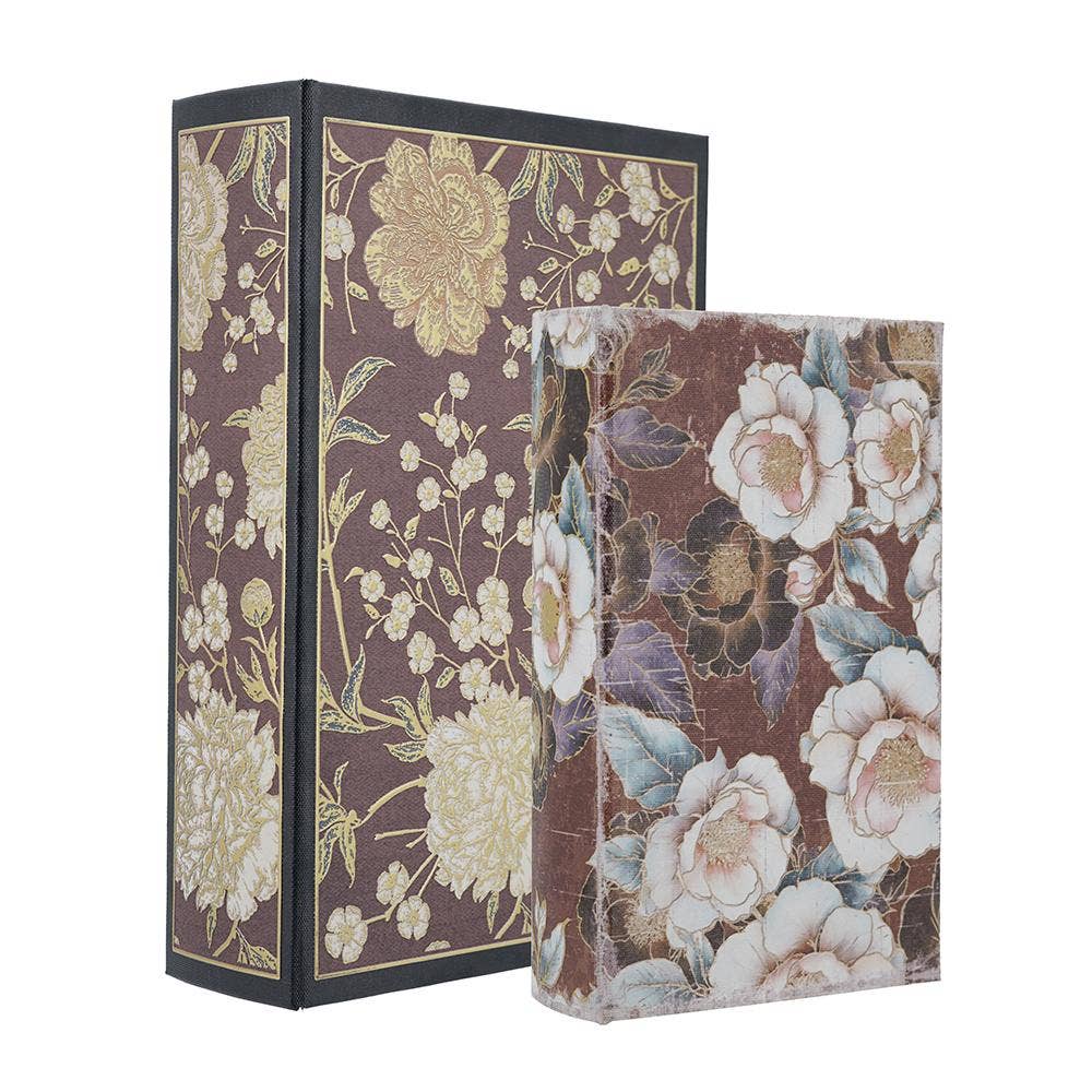 Bordeaux Blossom Decorative Book Set