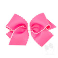 King Moonstitch Grosgrain Hair Bow with Contrasting Wrap
