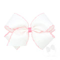Medium Moonstitch Grosgrain Hair Bow with Contrasting Wrap