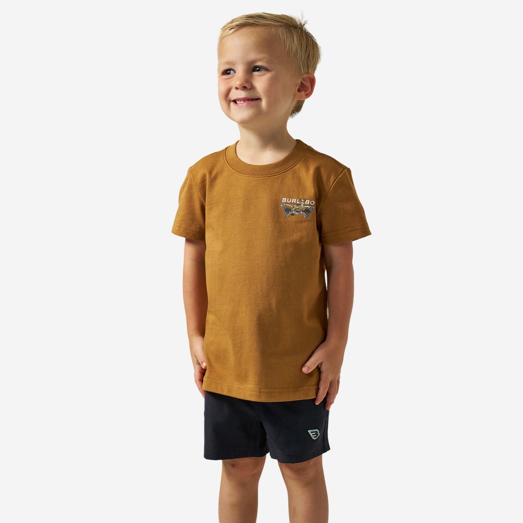 Burlebo Youth Short Sleeve Graphic Tees - Light Brown