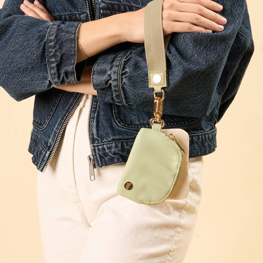 Dynamic Duo Pouch Wristlet-Sage