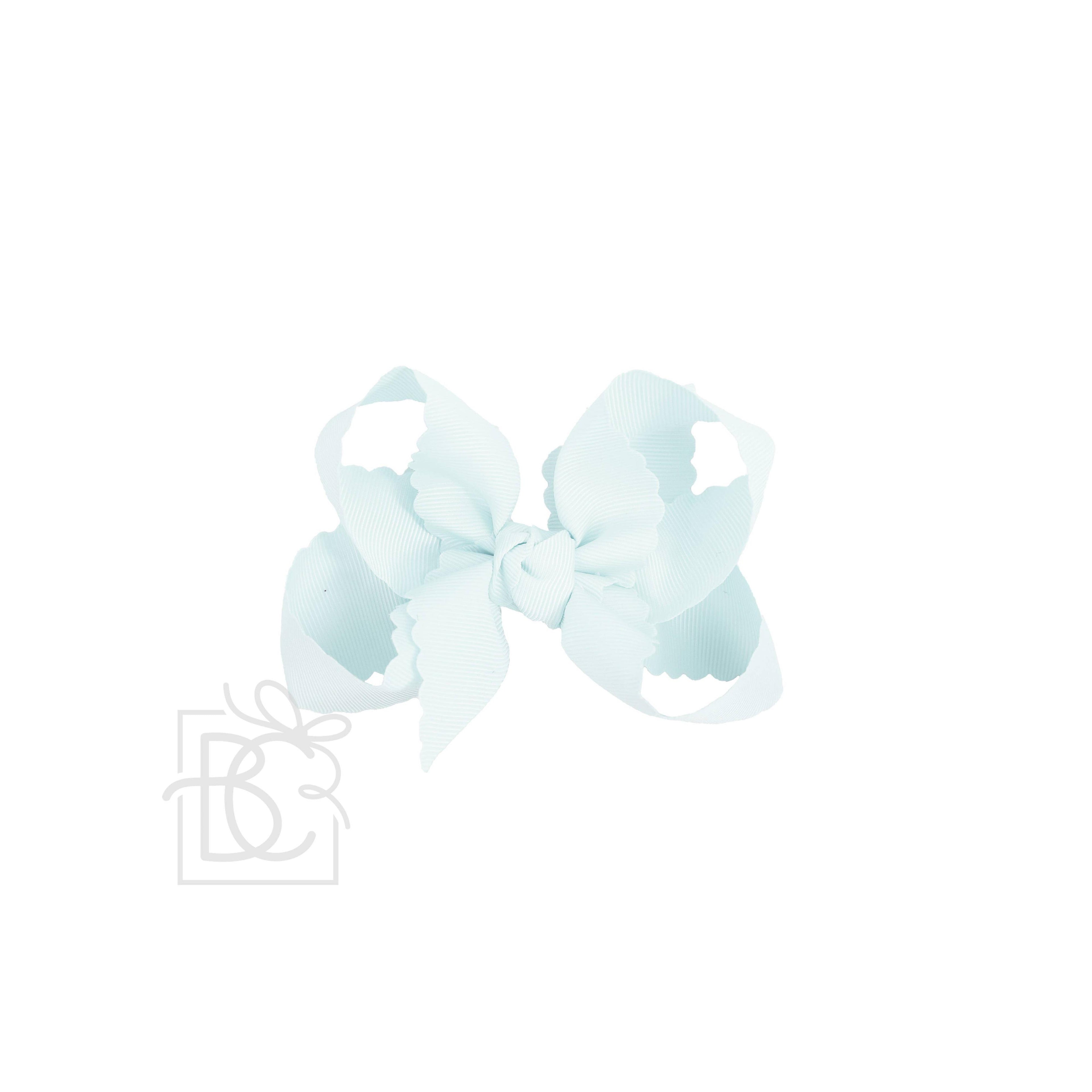 Scalloped Edge Grosgrain Hair Bow