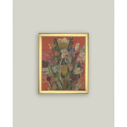 Eccentric Bouquet Framed Antique Art