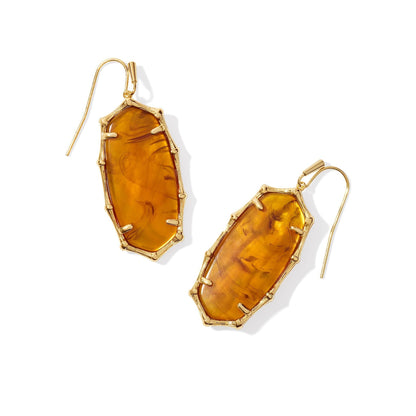 Elle Bamboo Frame Drop Earrings